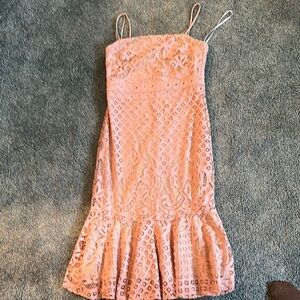 Lulu's Blush Lace Dress